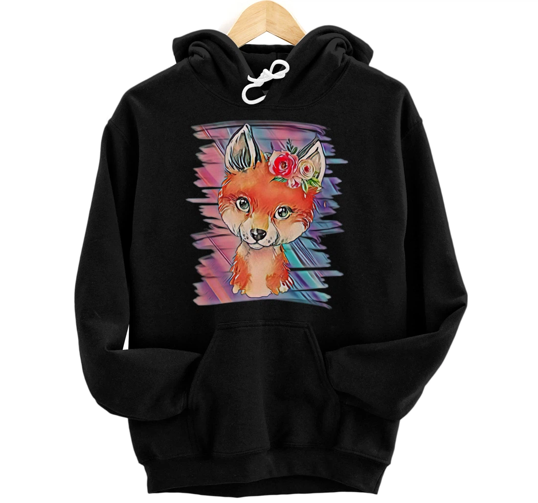 Personalized Fox Sly Animal colorful Forest Animals Design Foxes Pullover Hoodie