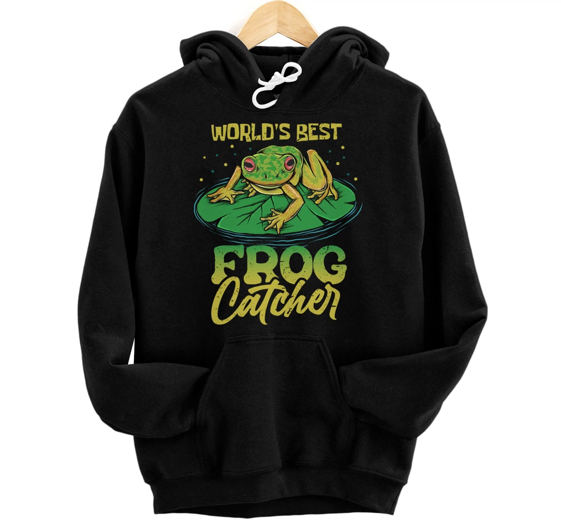 Personalized World's Best Frog Catcher Frog Pullover Hoodie