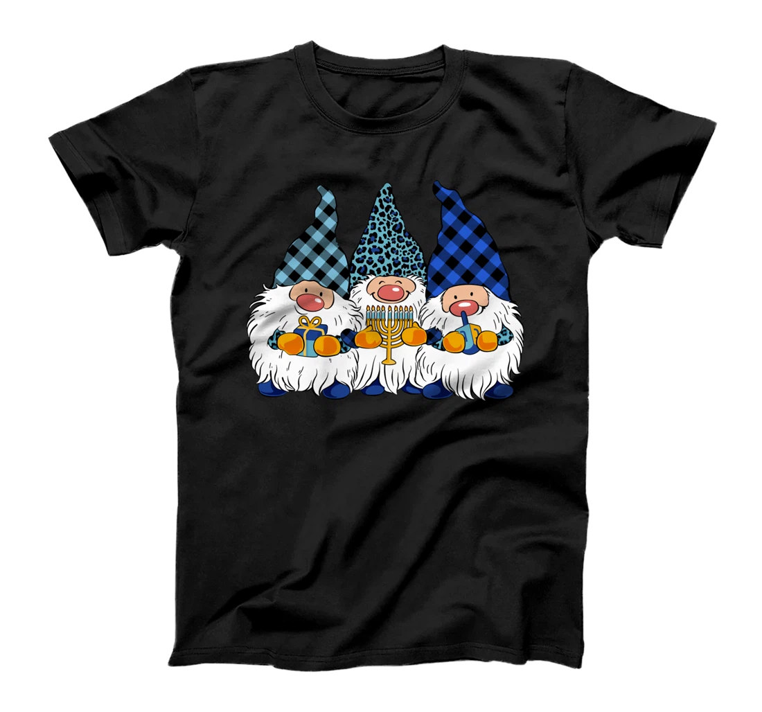 Personalized Jewish Menorah Three Gnomes Happy Chanukah Gnome Hanukkah T-Shirt