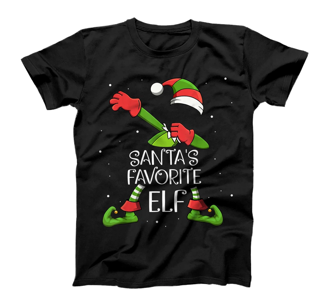 Personalized Santa's Favorite Elf Dabbing Santa Claus Xmas For Family T-Shirt, Women T-Shirt
