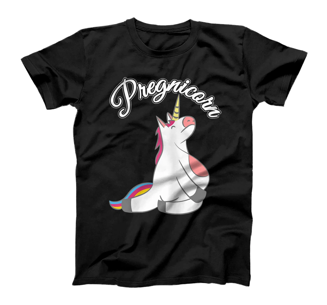 Personalized Womens Pregnicorn - Unicorn Mom Pregnancy - Baby Belly T-Shirt, Women T-Shirt