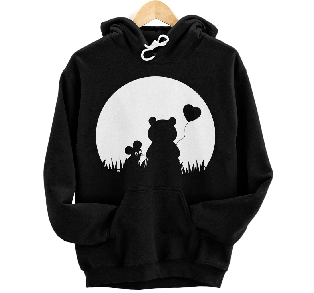 Valentines Day Costume Mouse Bear Heart Love My Valentines Pullover Hoodie