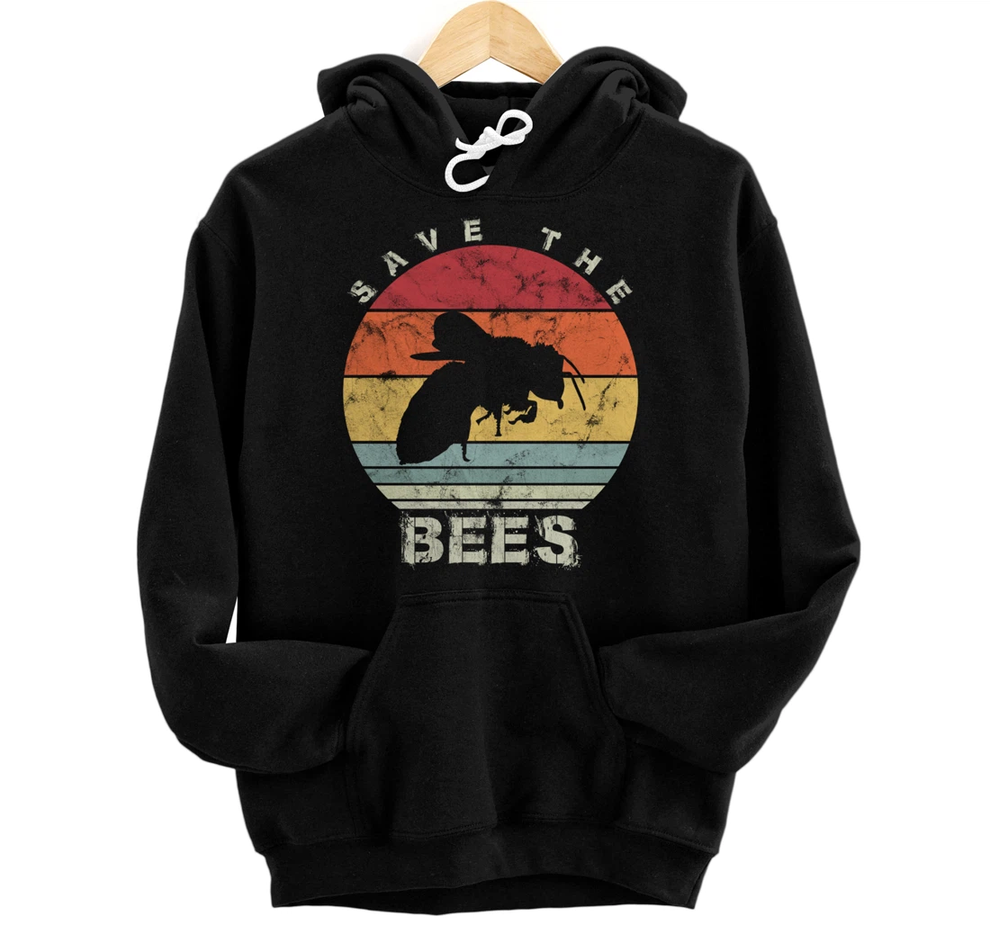 Personalized Retro Bee Vintage Save The Bees Pullover Hoodie