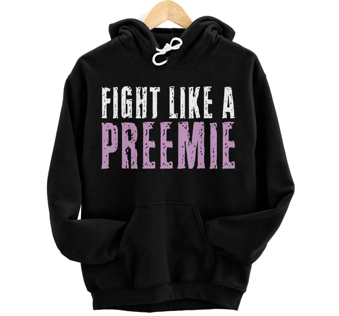 Personalized Prematurity Awareness Fight Like A Preemie Birth NICU Micro Pullover Hoodie