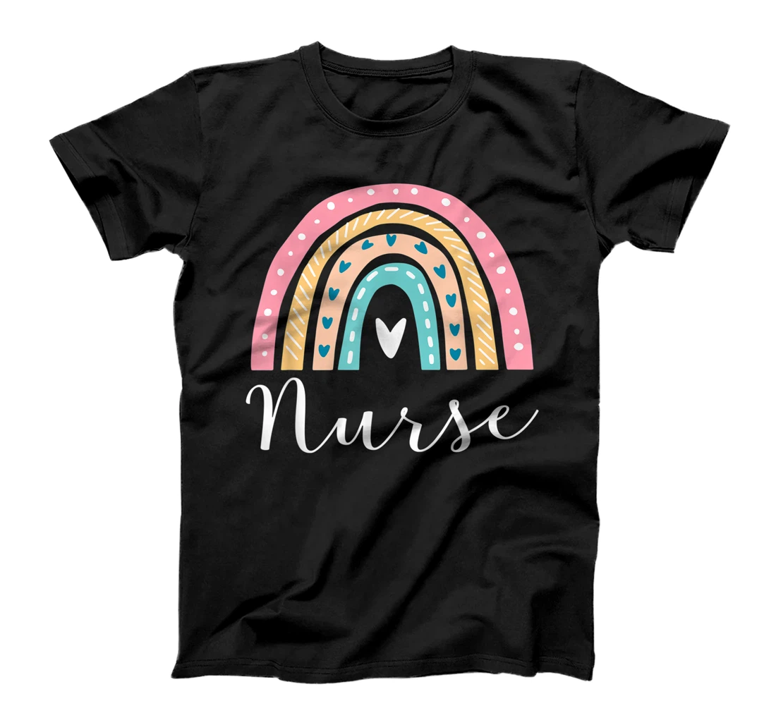 Personalized Womens Funny Nurse Rainbow Gifts Nursing T-Shirt, Women T-Shirt