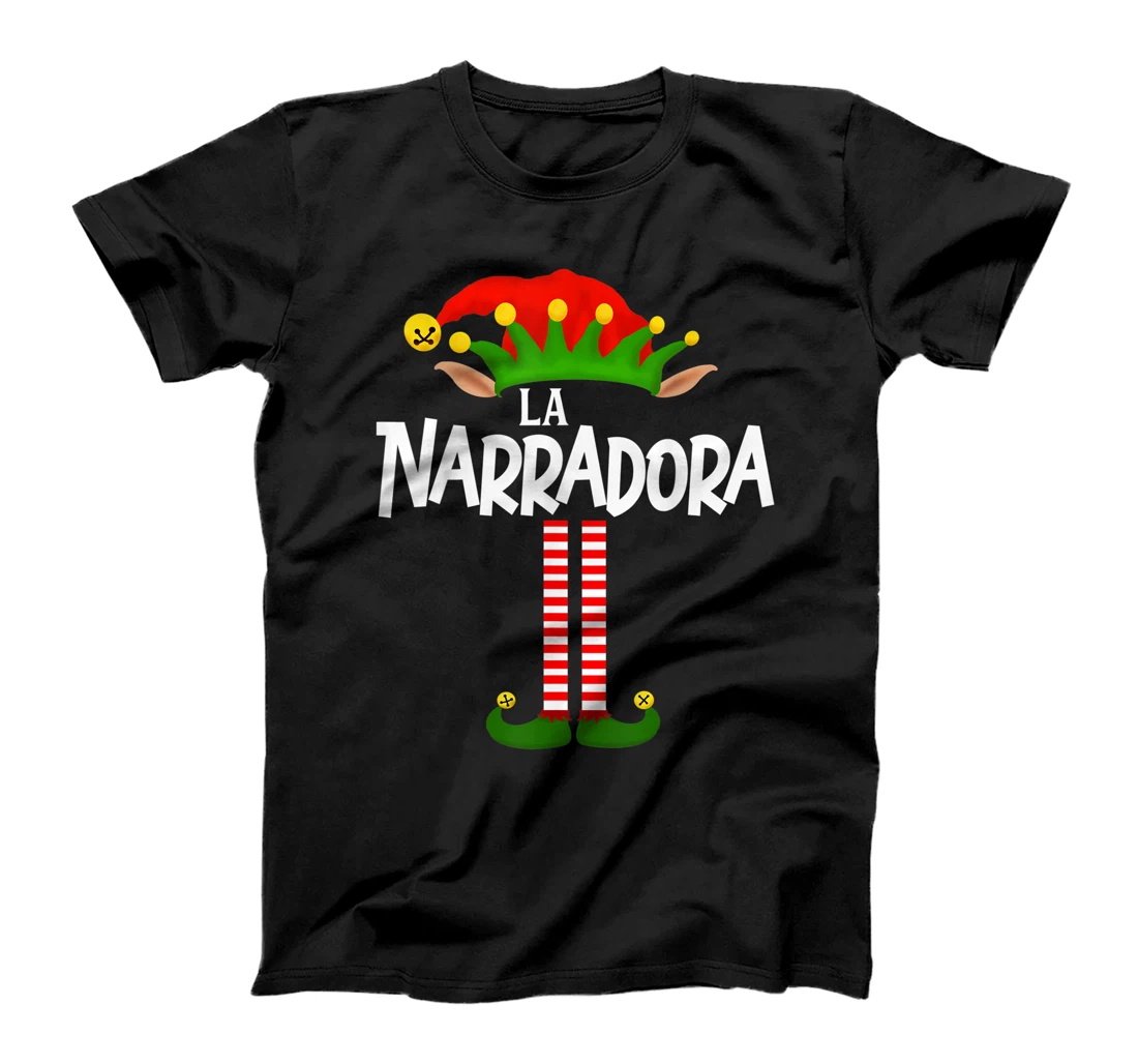 Personalized Soy La Narradora Elf Family Group Matching in Spanish T-Shirt, Kid T-Shirt and Women T-Shirt