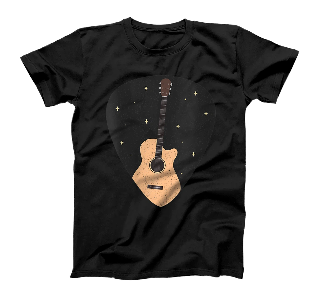 Personalized Womens Vintage Music Guitar Pick String Instrument T-Shirt, Women T-Shirt