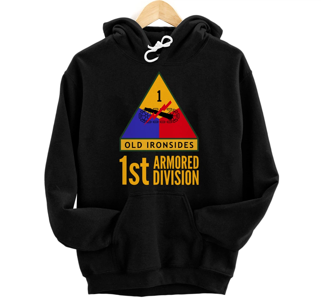 Personalized 1ST ARMORED DIVISION ARMY US USA MILITARY Pullover Hoodie