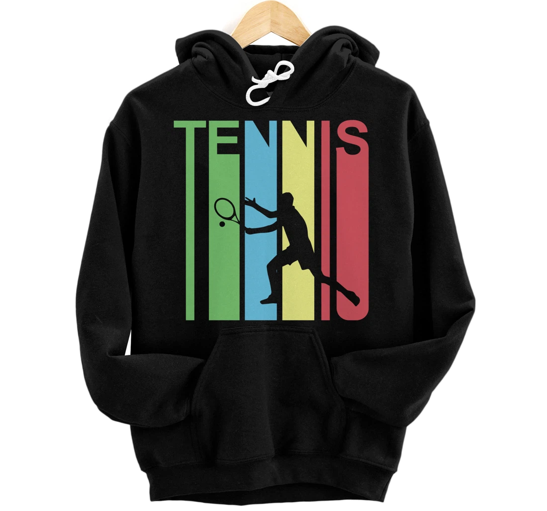 Personalized Vintage Tennis Player Gifts Retro Racket Coach Pullover Hoodie