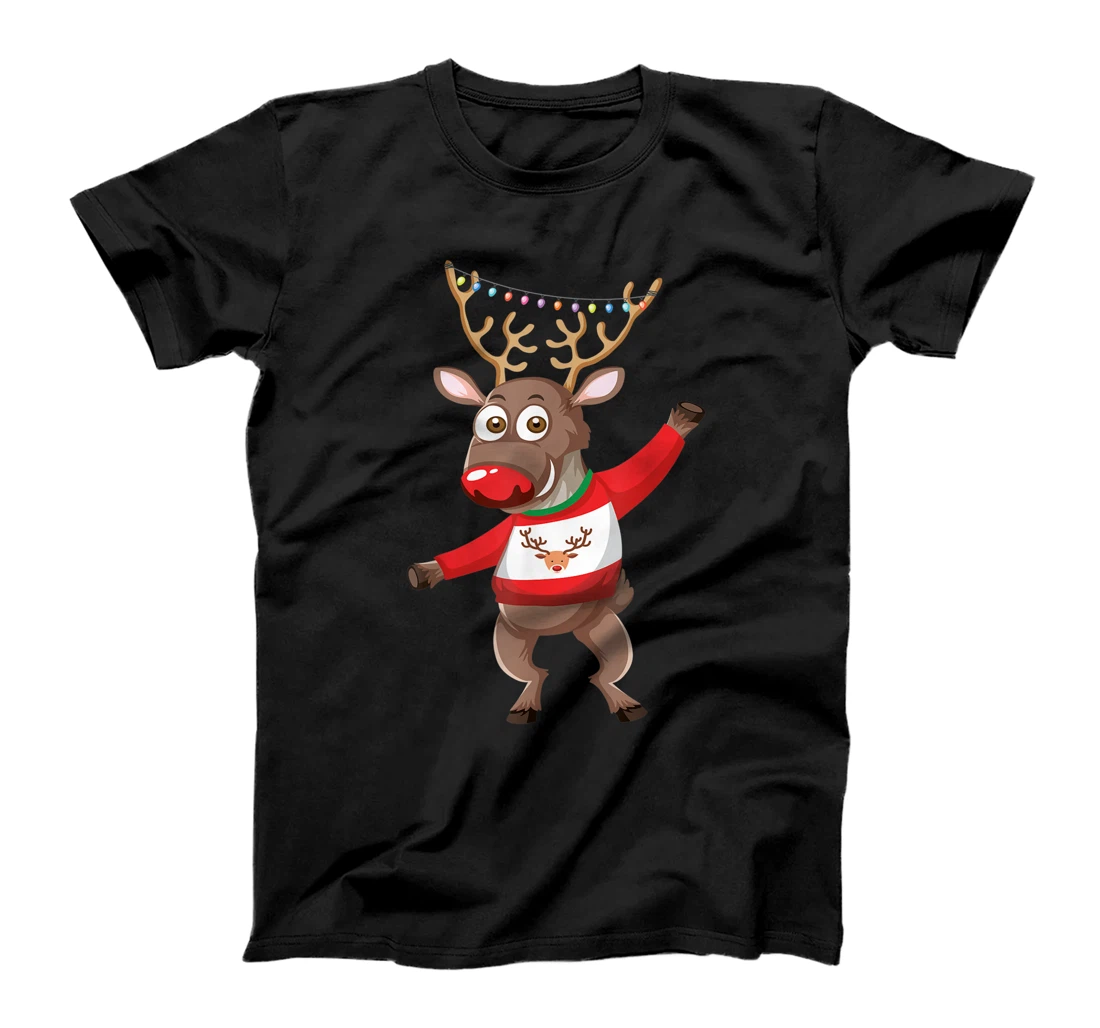 Personalized Santa Claus With Reindeer And His Elves T-Shirt, Kid T-Shirt and Women T-Shirt