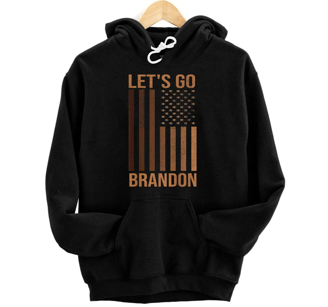 Personalized Let's Go Brandon - Biden Conservative Anti Liberal US Flag Pullover Hoodie