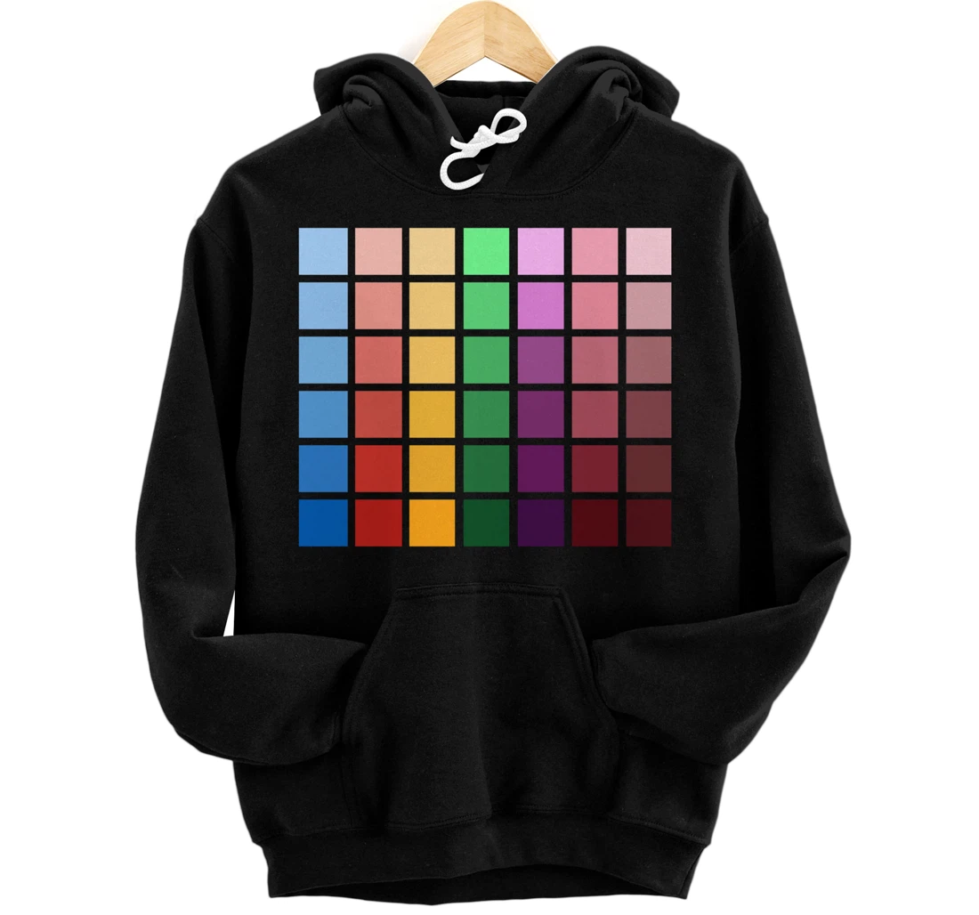 Personalized Color Shades Transitions Colorful Graphic Designer Aesthetic Pullover Hoodie