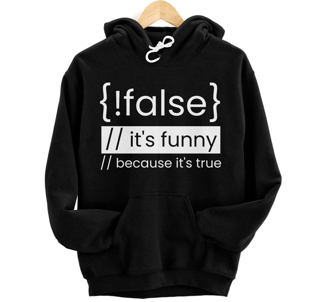 Personalized !False - Systemadmin Computer Scientist Gift IT Nerd Pullover Hoodie