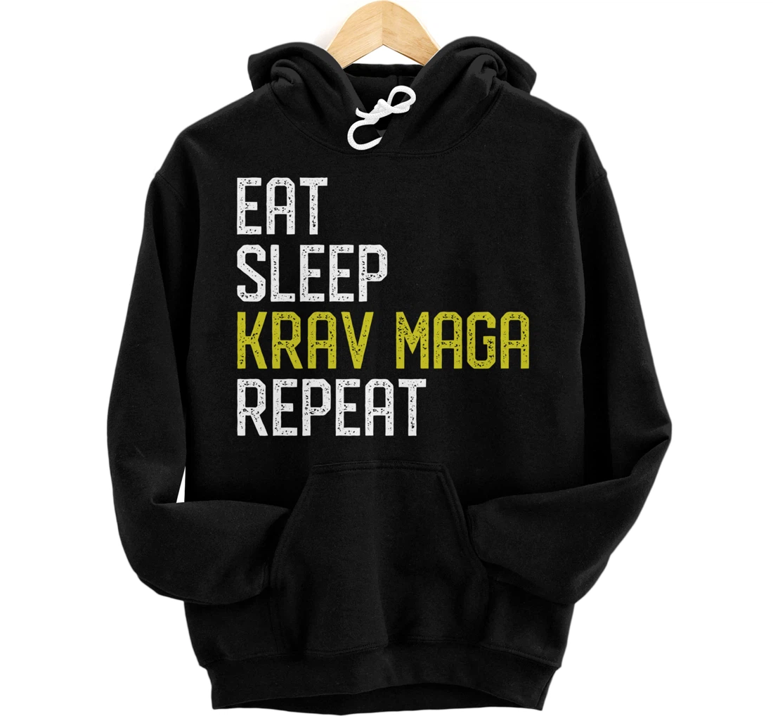 Personalized Eat Sleep Krav Maga Repeat - Combat and Self Defense Pullover Hoodie