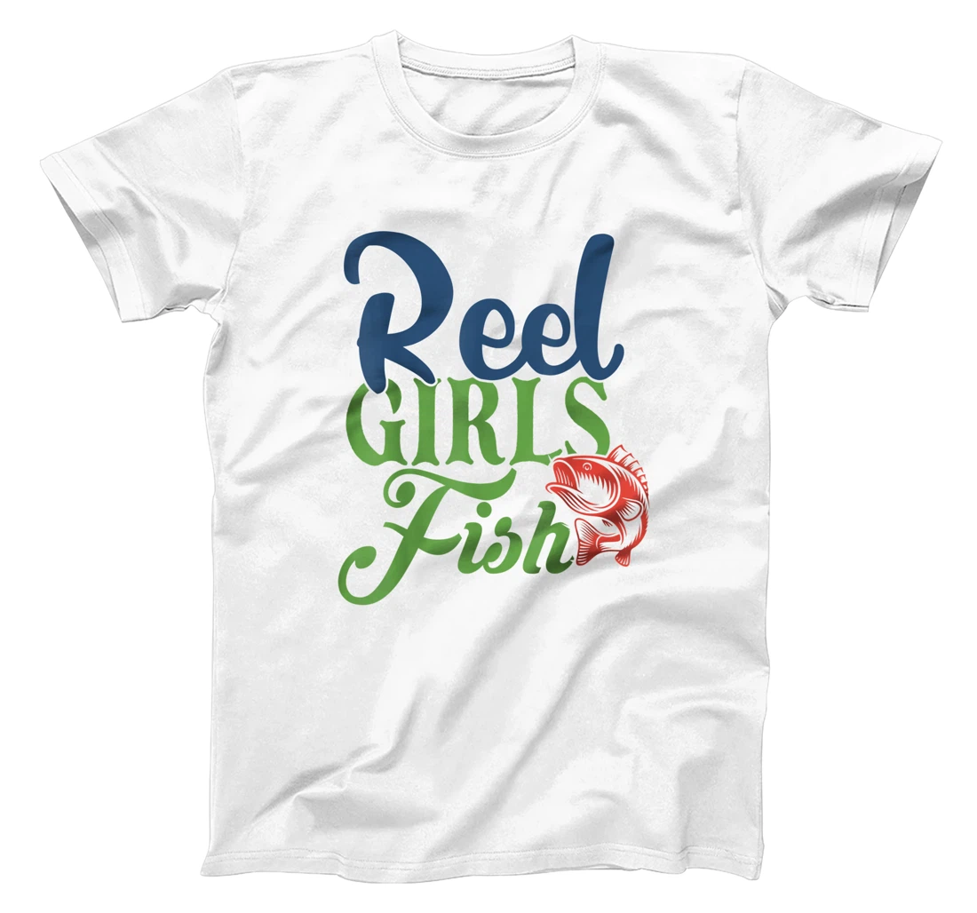 Personalized Reel Girls Fish Angling Hunting Fishing T-Shirt, Women T-Shirt