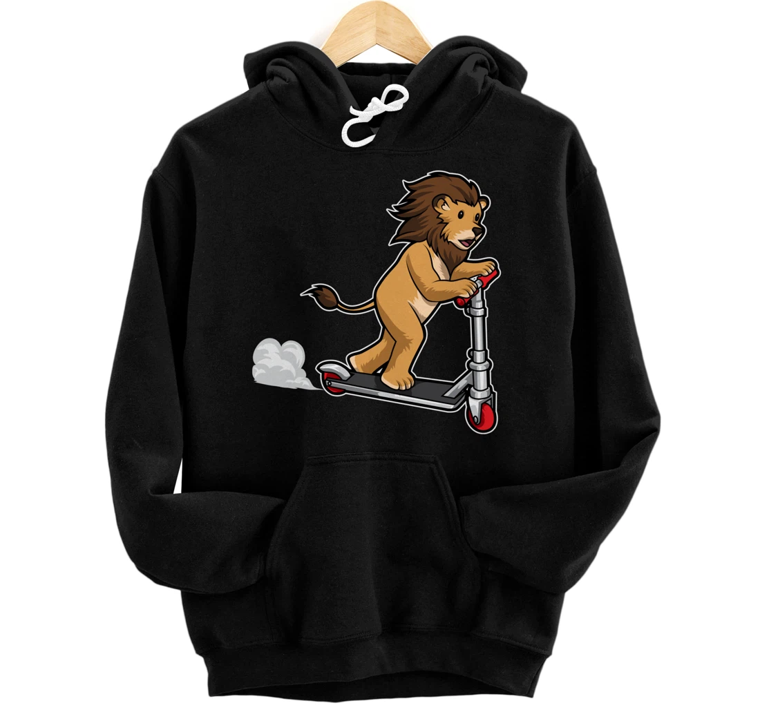 Personalized Kick Scooter Lion Freestyle Scooter Kawai Stunt Rider Cute Pullover Hoodie