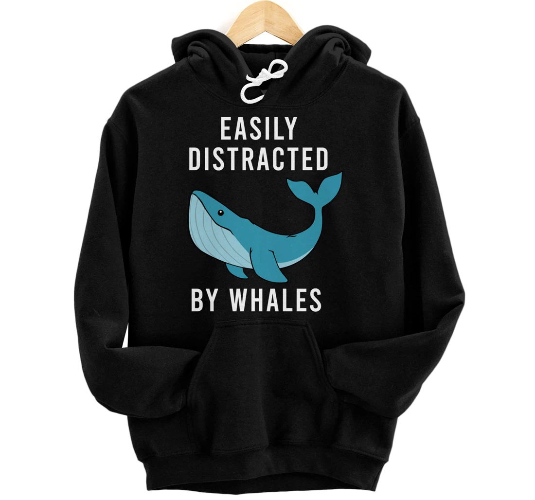 Personalized Wildlife Nature Distracted by Whales Ocean Pullover Hoodie