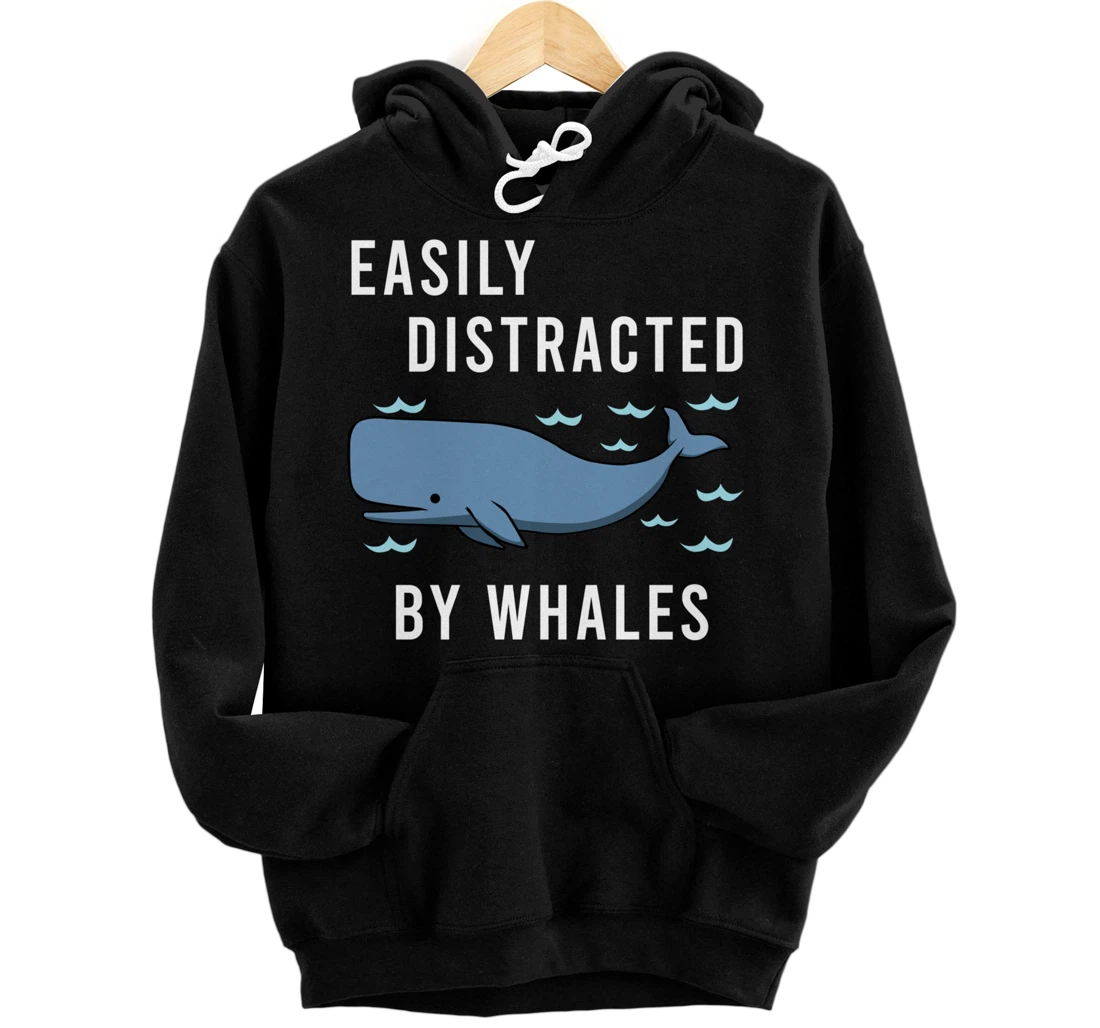 Personalized Nature Lover Distracted by Whales Sea Animal Pullover Hoodie