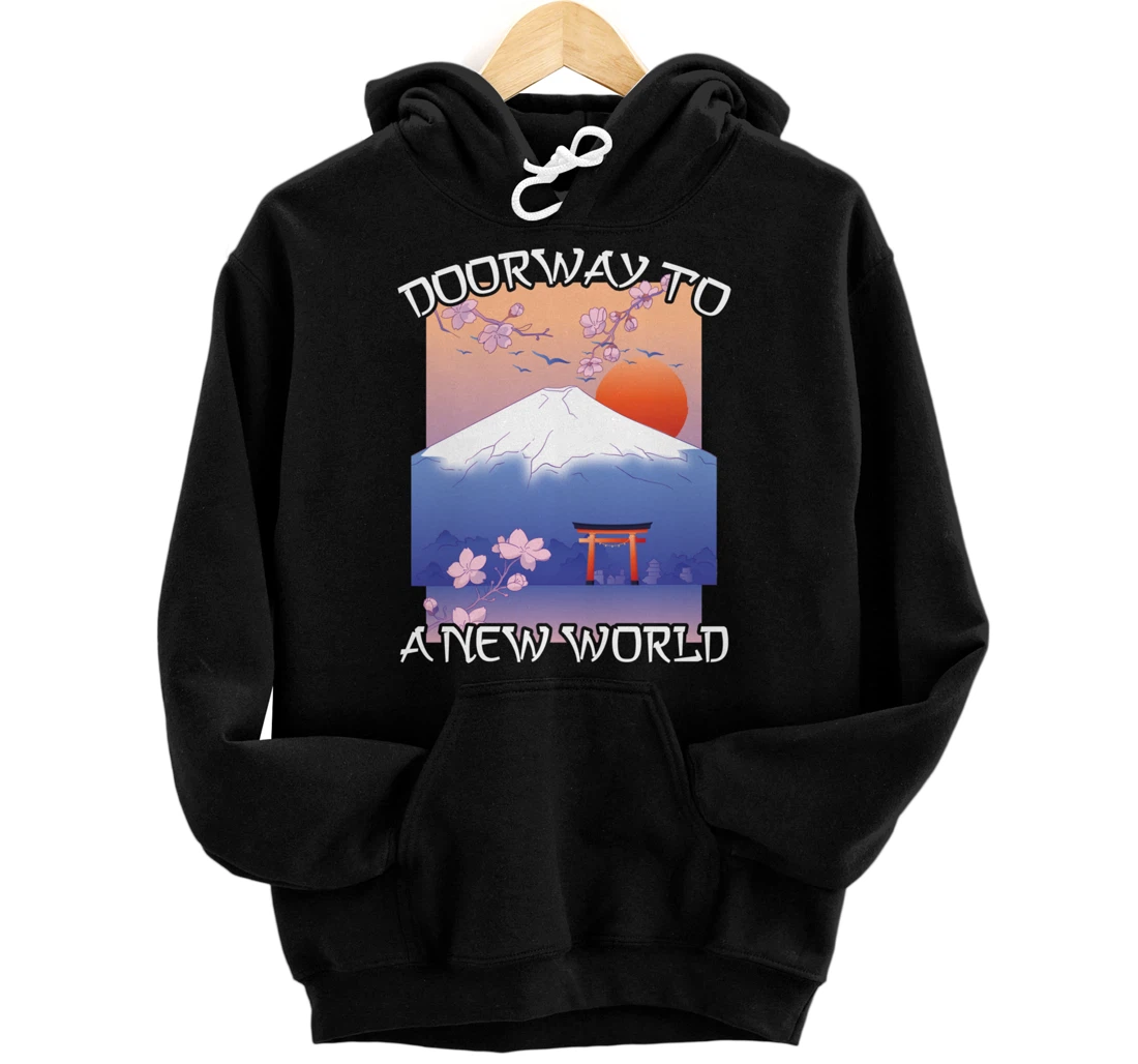 Personalized Japanese Aesthetic - Doorway To A New World - Otaku Pullover Hoodie
