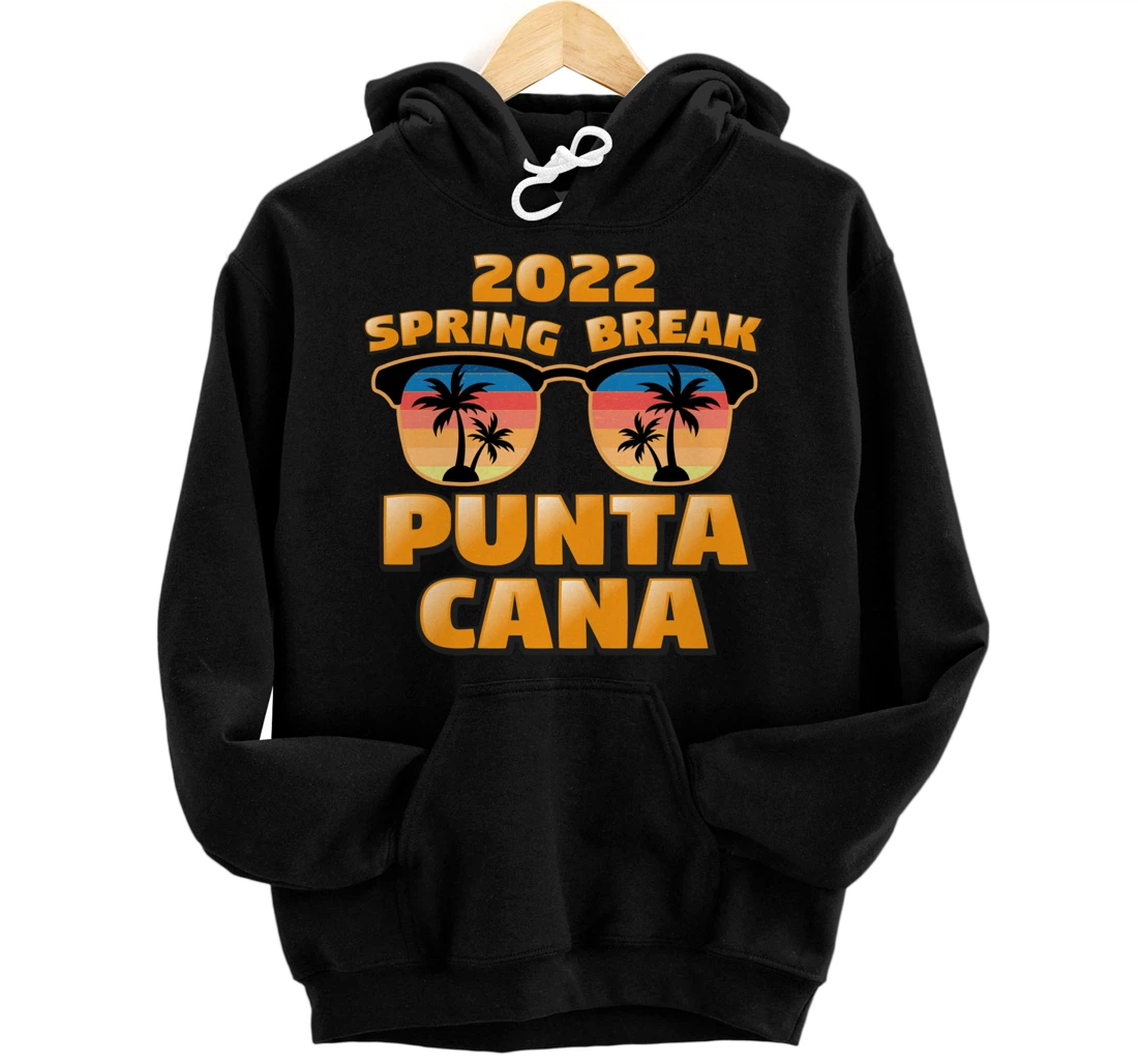 Personalized Spring Break Punta Cana 2022 Vintage Match Cool Sunglasses Pullover Hoodie