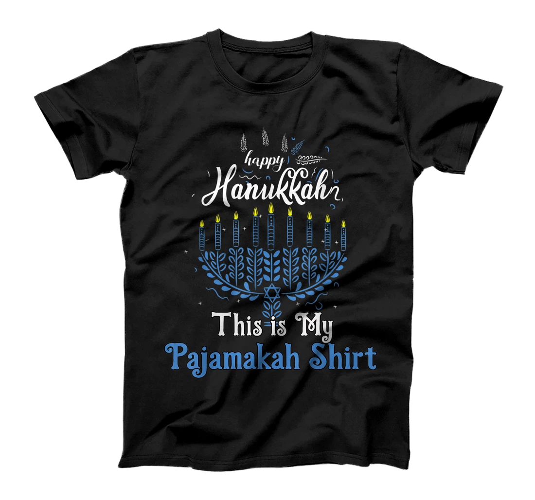 Personalized This is My Pajamakah Shirt Hanukkah Menorah Candles Funny T-Shirt, Kid T-Shirt and Women T-Shirt