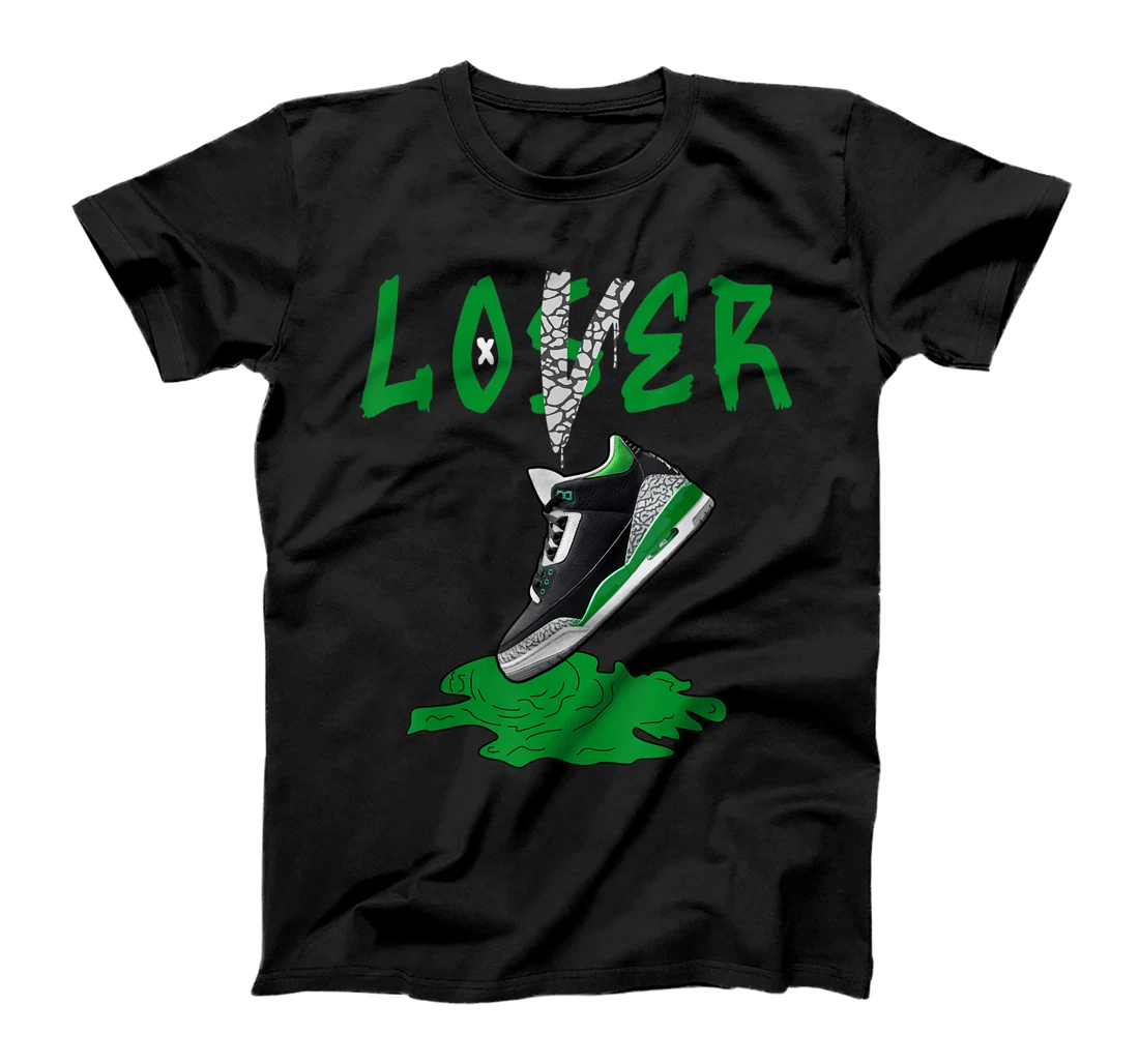 Personalized Loser Lover Drip Shoes Sneaker Match 3 Pine Green T-Shirt, Women T-Shirt