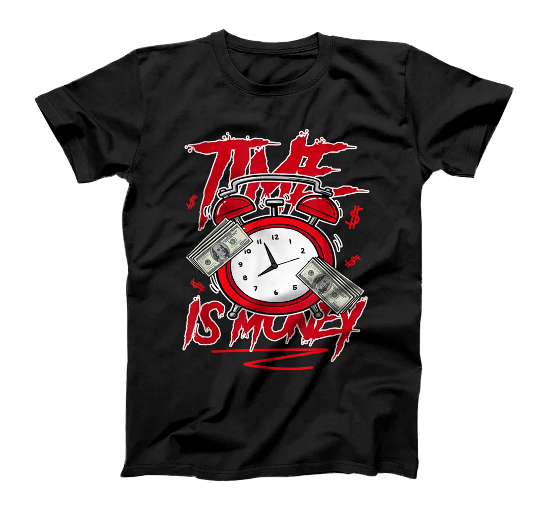 Personalized Graphic Tees Time Is Money Sneaker Match 4 Red Thunder T-Shirt, Kid T-Shirt and Women T-Shirt