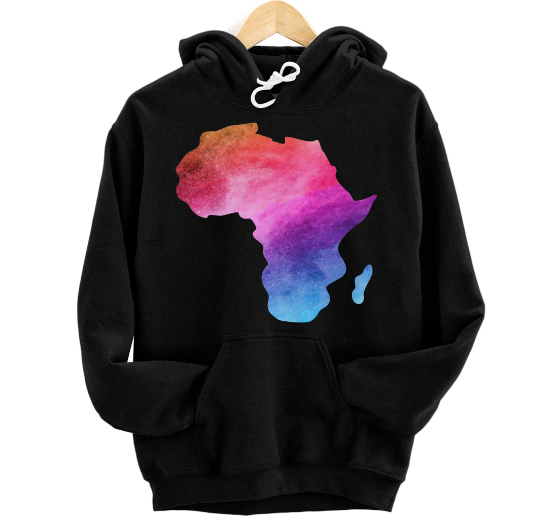 Personalized Africa Map abstract art colorful color pattern contour Pullover Hoodie