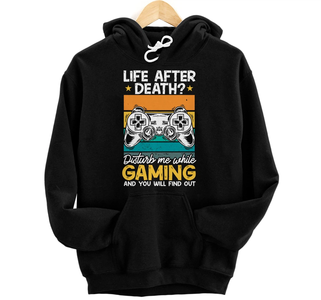 Personalized Video Gamer Quote Never Disturb Me While Gaming Pullover Hoodie