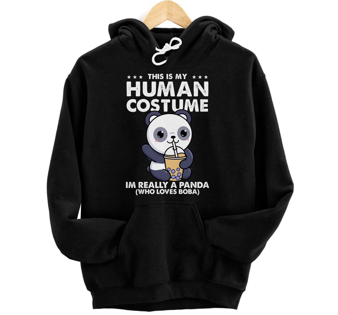 Personalized This Is My Human Costume Panda Boba Pullover Hoodie