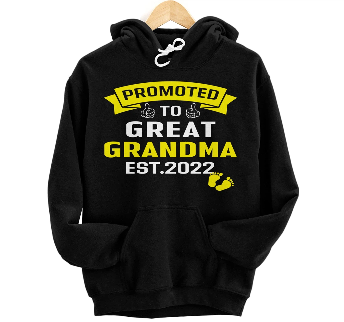 Personalized Promoted to Great Grandma 2022 Pullover Hoodie
