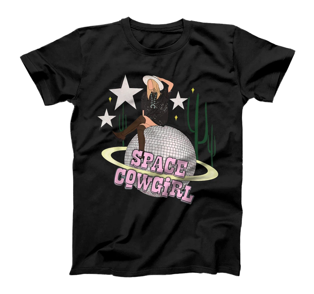 Personalized Western Country Texas Cactus Rodeo Horse Girl Space Cowgirl T-Shirt, Kid T-Shirt and Women T-Shirt