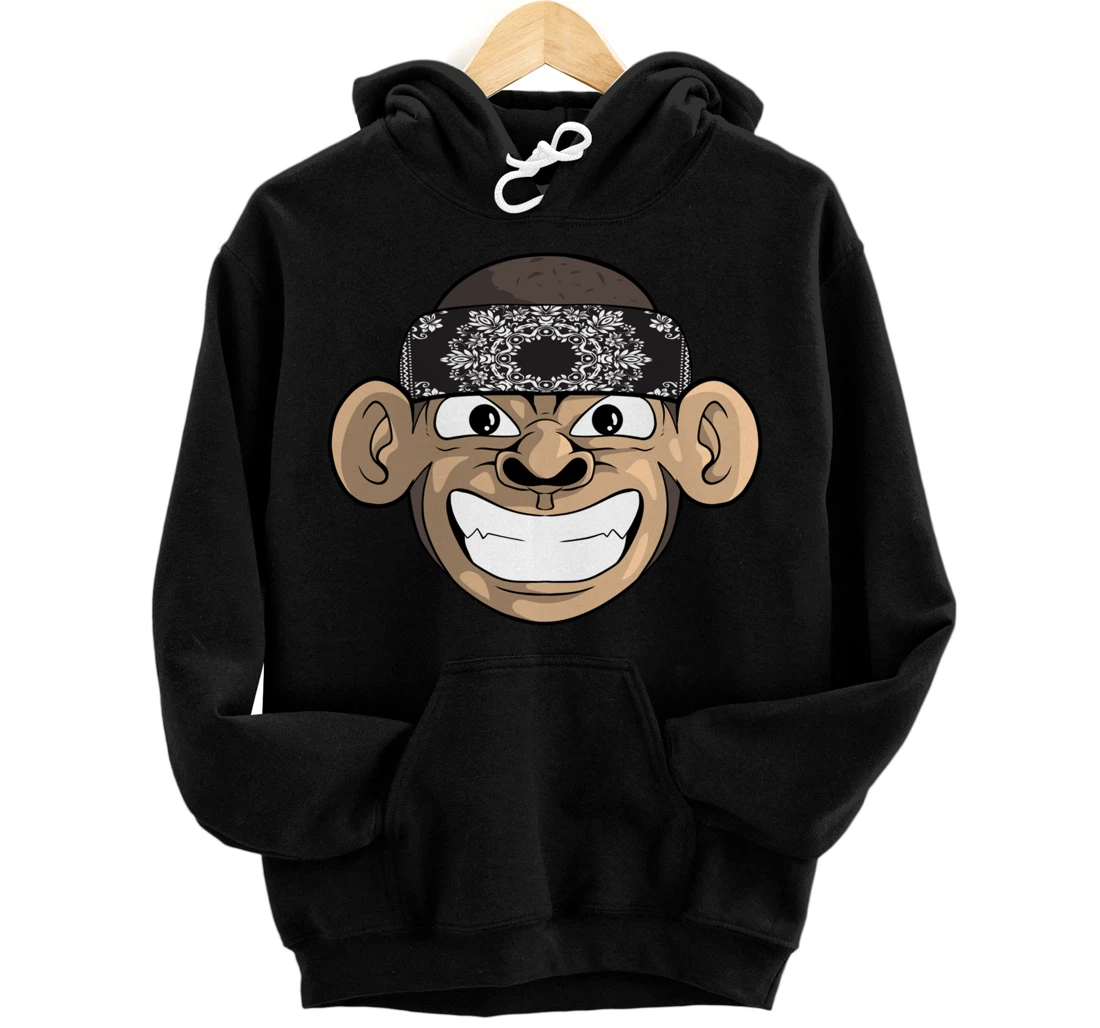 Personalized monkä Monkey Bandana Pullover Hoodie