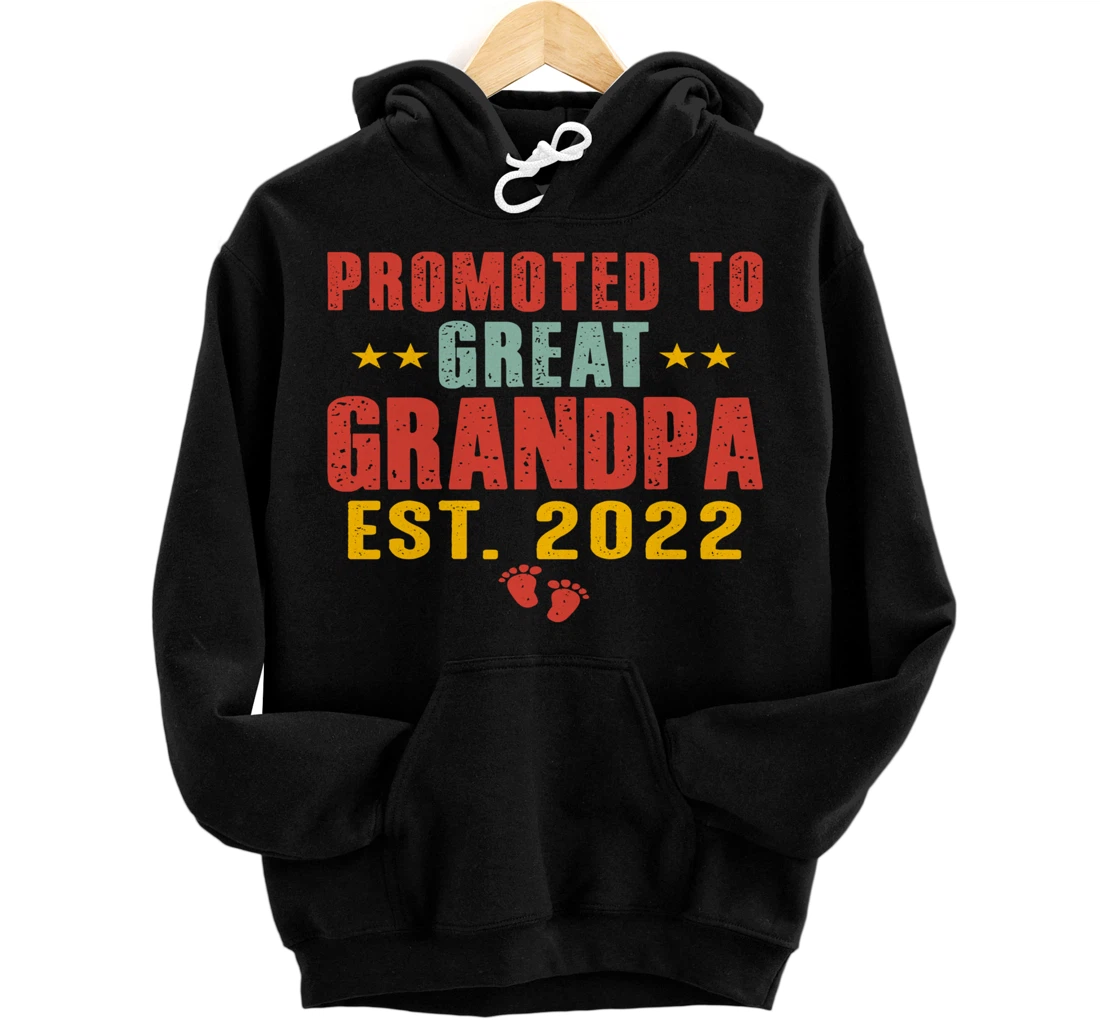 Personalized Promoted To Great Grandpa Est 2022 Vintage New Great To Be Pullover Hoodie