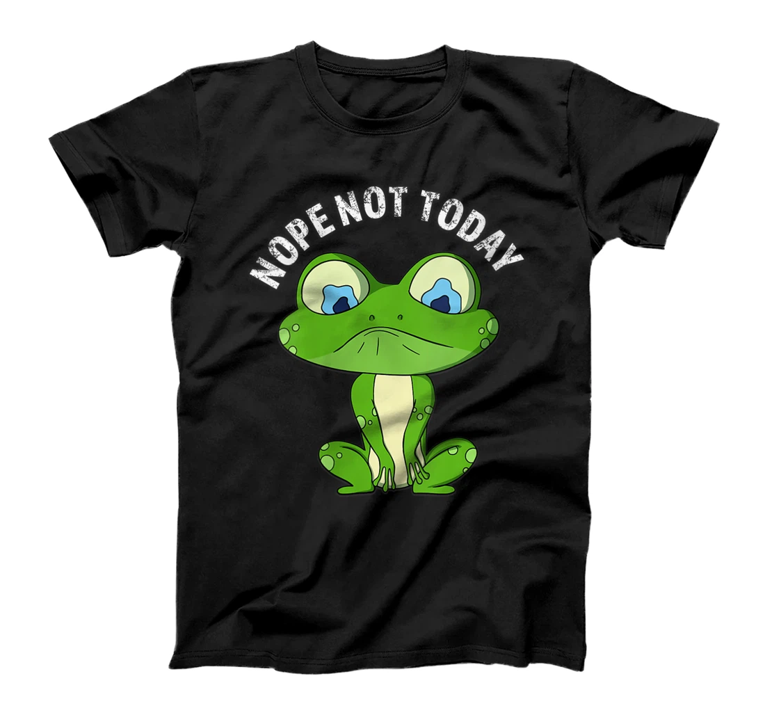 Personalized Womens Cute Frog - Nope, not today T-Shirt, Women T-Shirt
