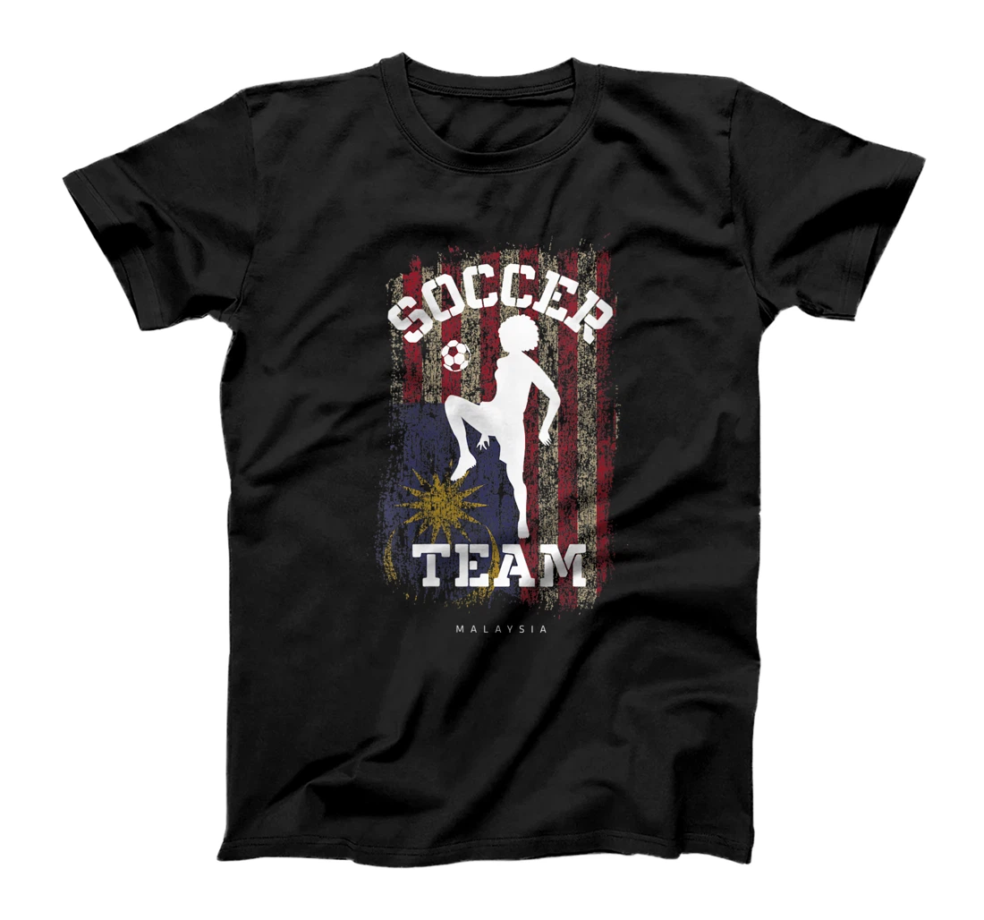 Personalized Womens Soccer Malaysia Flag Football Womens Soccer Girls T-Shirt, Women T-Shirt