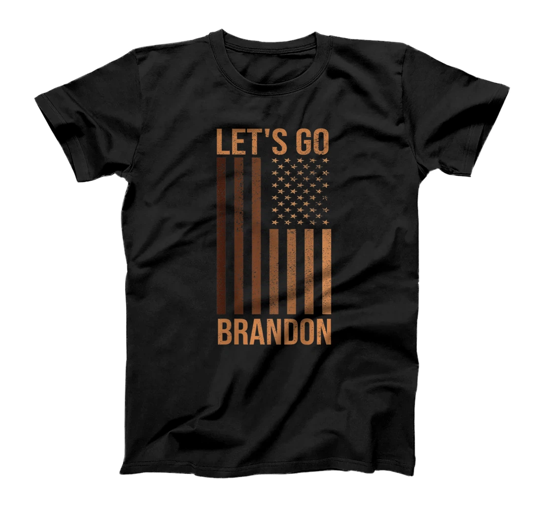 Personalized Let's Go Brandon - Biden Conservative Anti Liberal US Flag T-Shirt