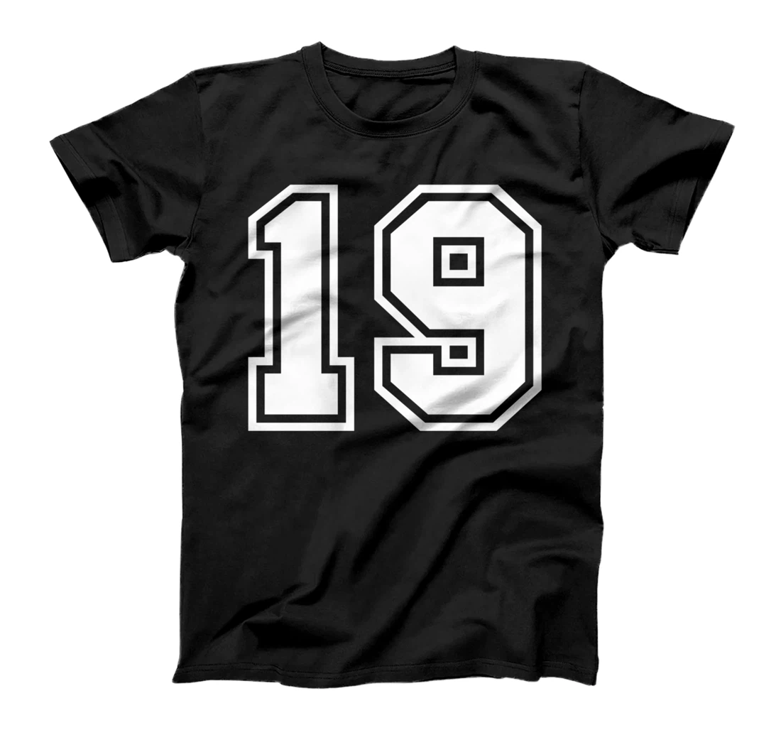 Personalized Number #19 Sports Jersey Lucky Favorite Number T-Shirt