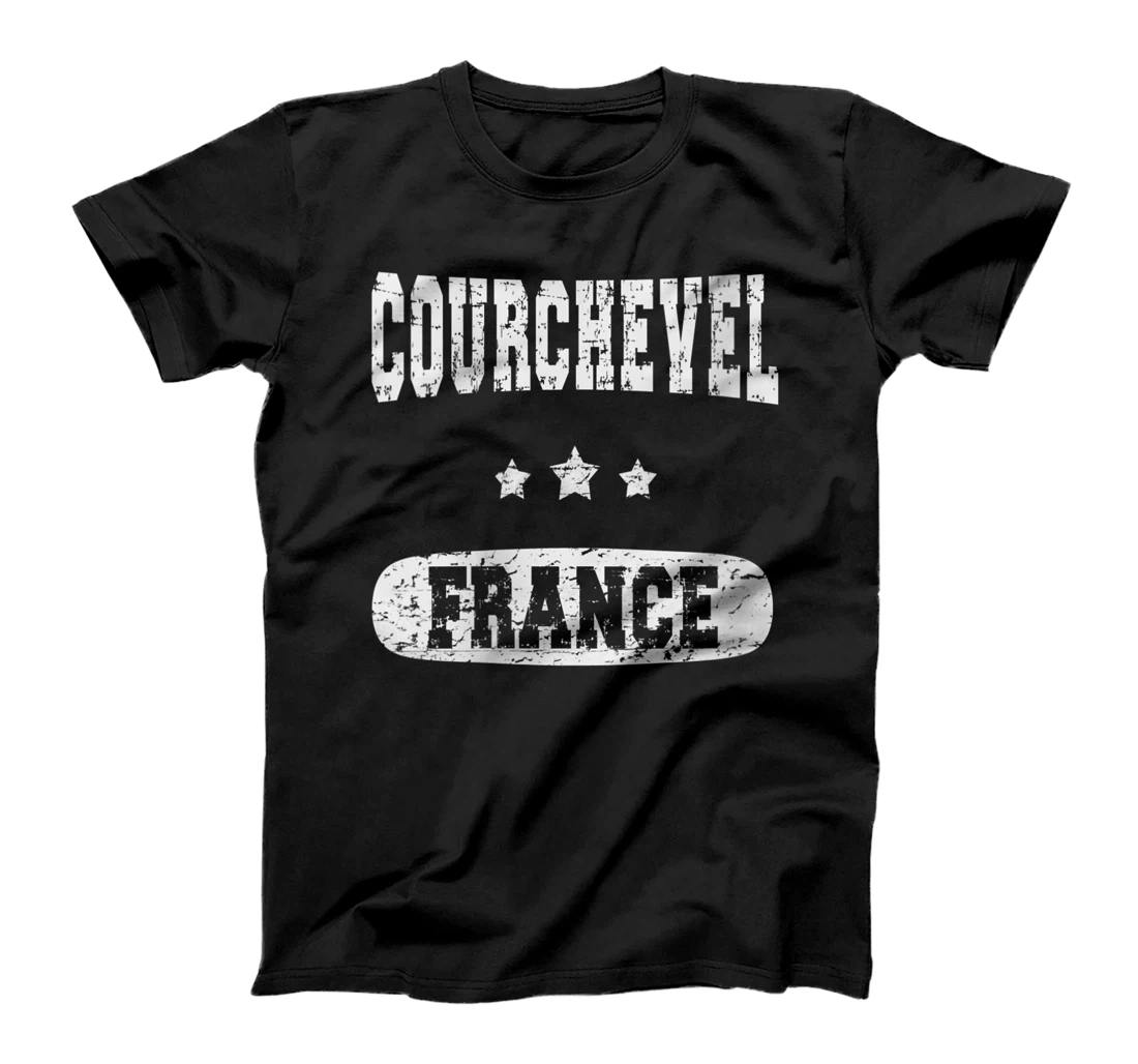 Personalized Womens Vintage Courchevel, France T-Shirt, Women T-Shirt