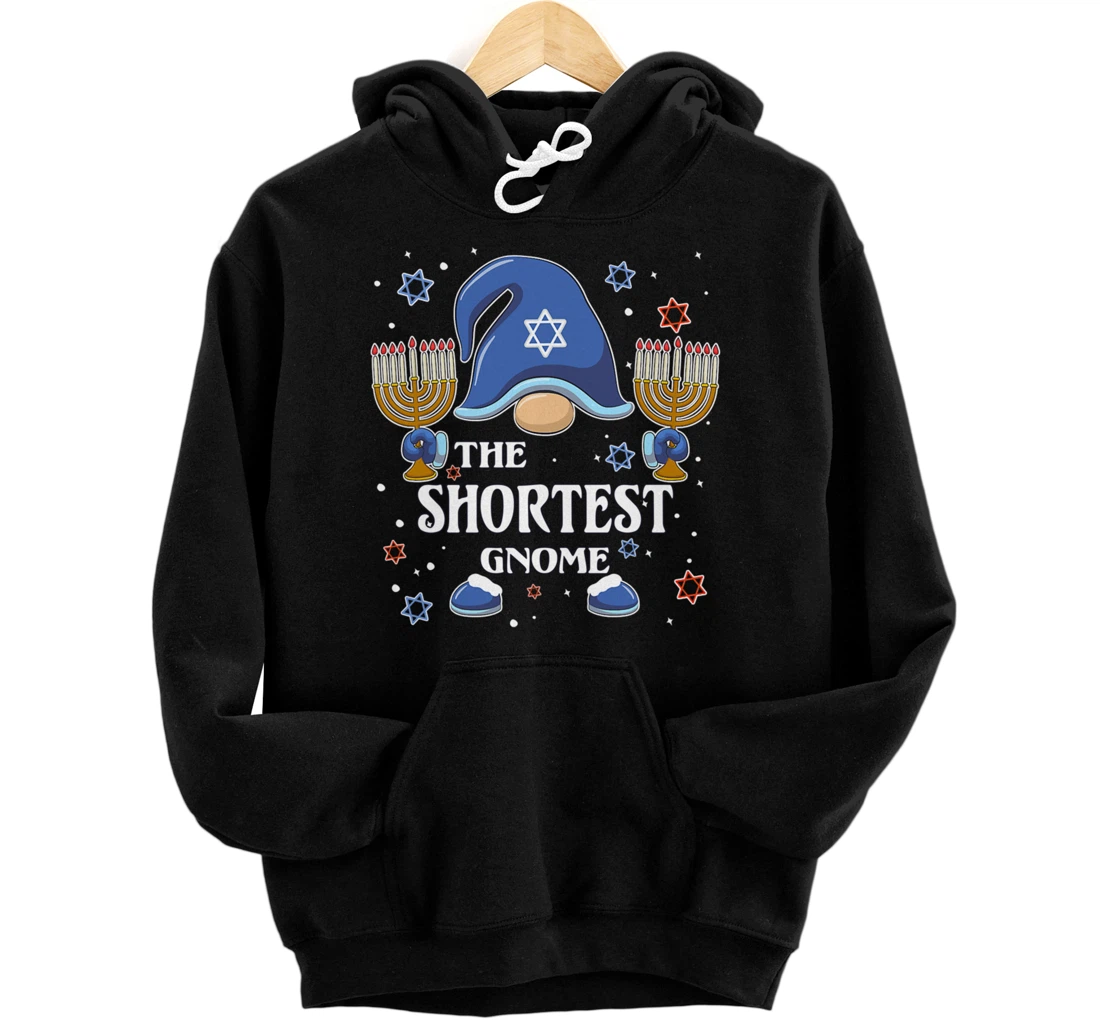 Personalized The Shortest Gnome Hanukkah Matching Family Pajama Pullover Hoodie
