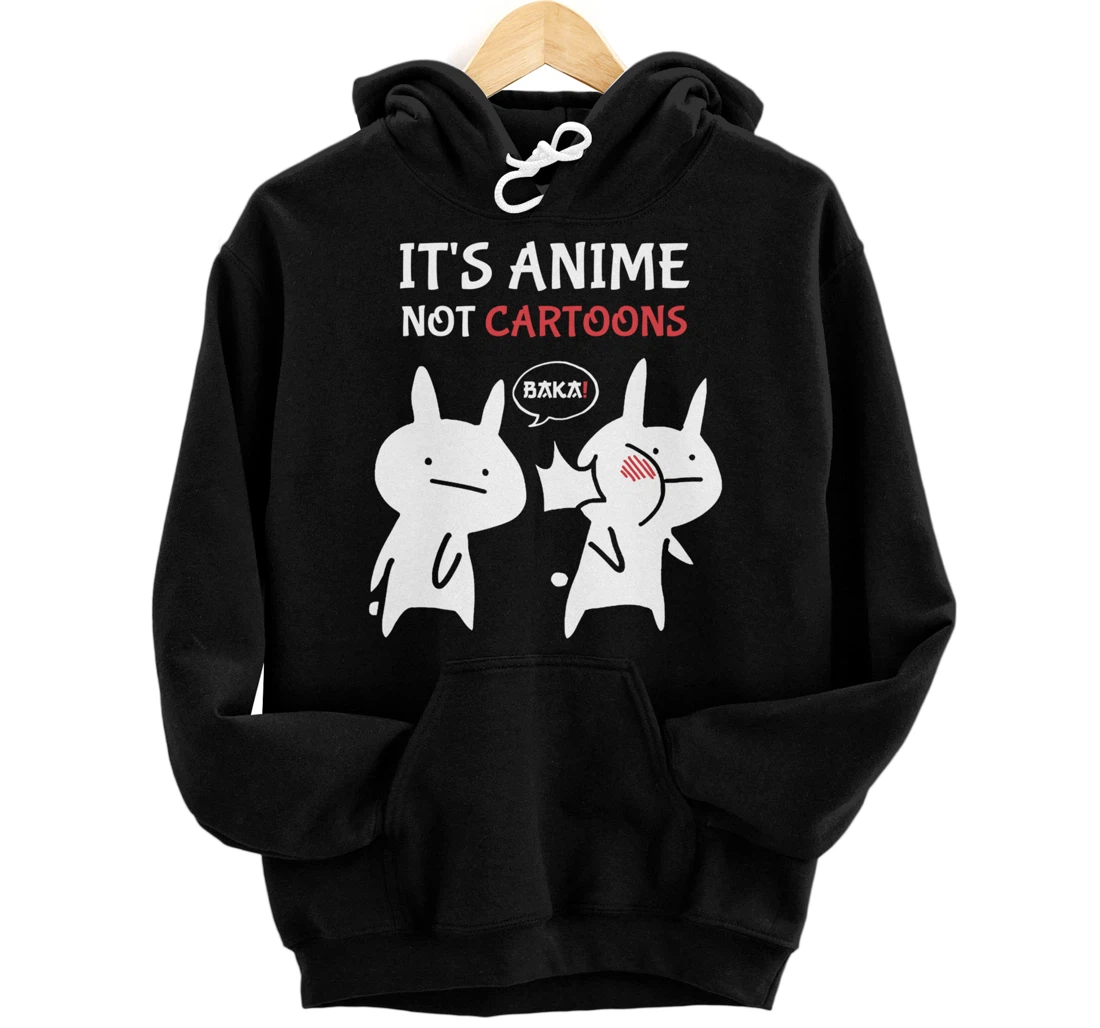 Personalized Funny Anime Baka Rabbit Slap It's Anime Not Cartoons Baka Pullover Hoodie