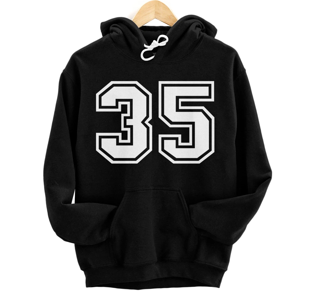 Personalized Number #35 Sports Jersey Lucky Favorite Number Pullover Hoodie