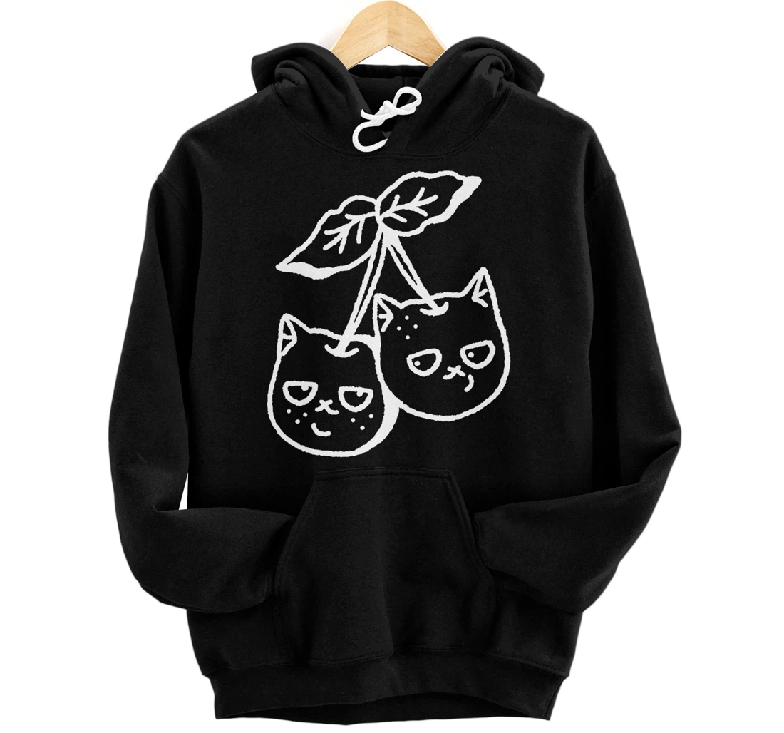 Personalized Crazy Cats Cherries Funny Gift Cat Lover Anime Fan Men Women Pullover Hoodie