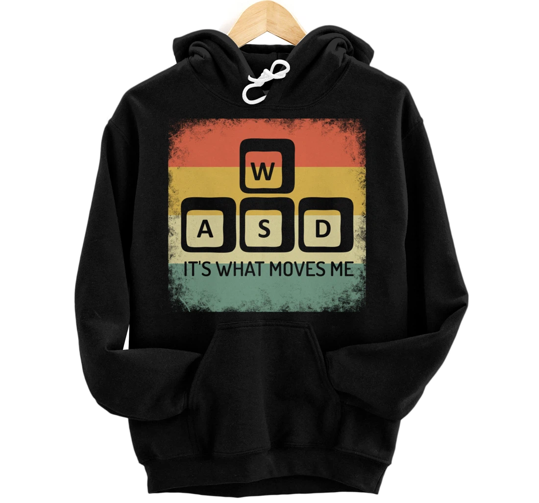 Personalized WASD It's What Moves Me, Gaming Pullover Hoodie