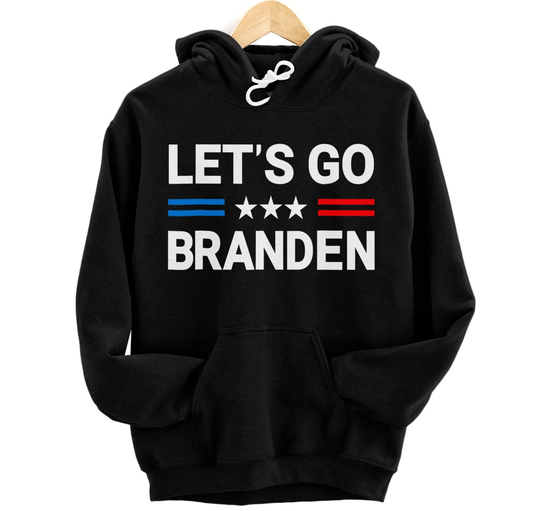 Personalized Let's Go Branden Branson Brandon US Flag Trendy Sarcastic Pullover Hoodie