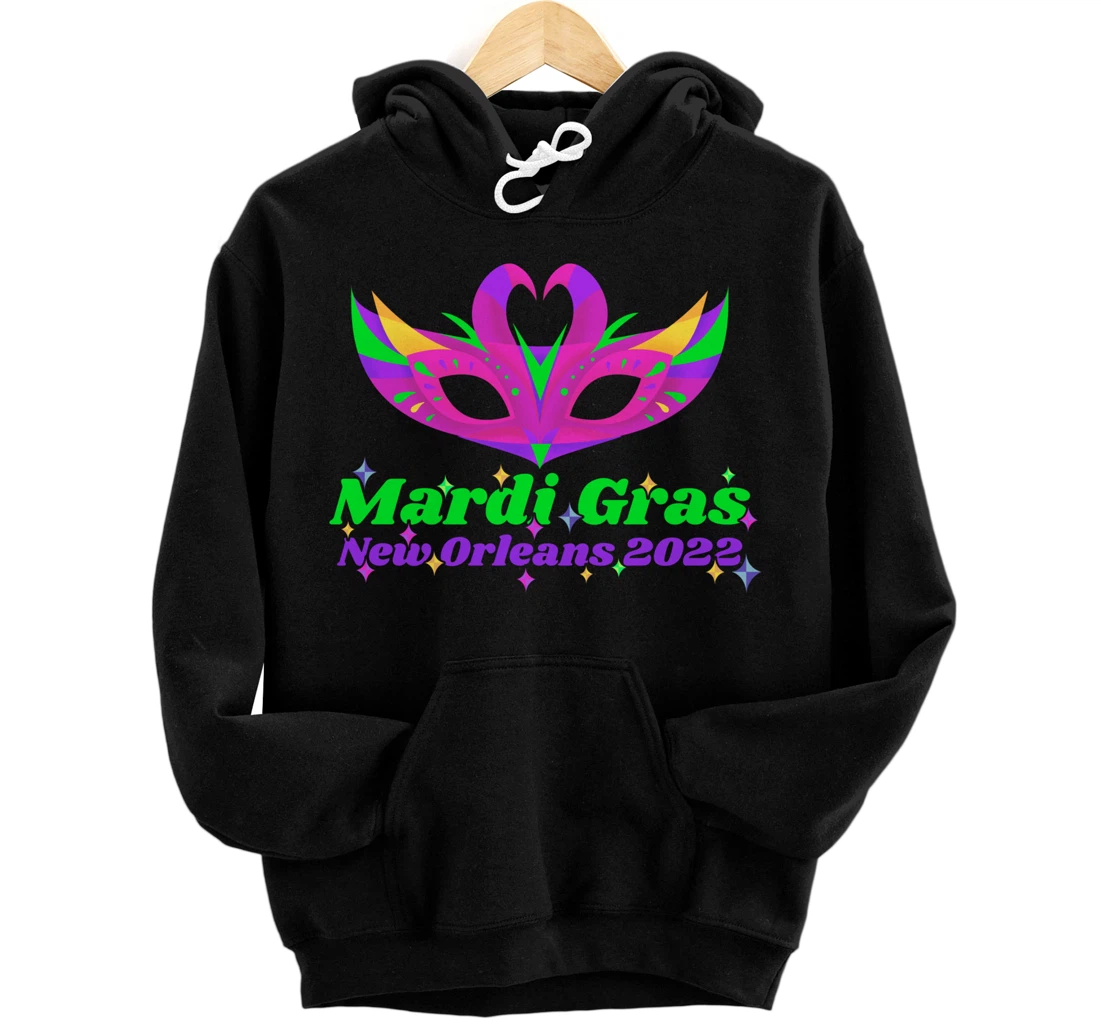 Personalized Cute Mardi Gras Mask Parade Get Beads New Orleans 2022 Shirt Pullover Hoodie