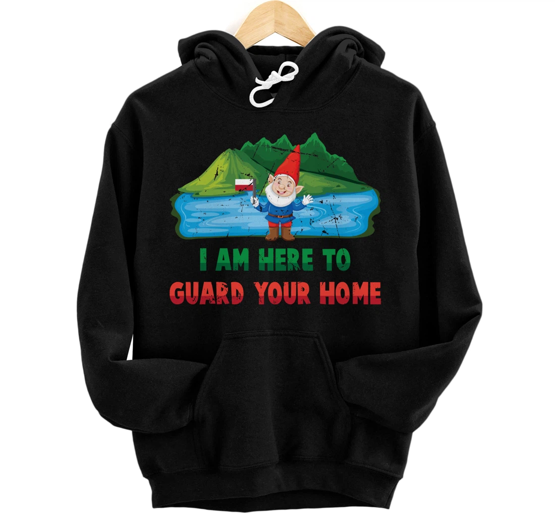 Personalized Gnomes - I Am Here To Guard Your Home - Polish - Gnome Pullover Hoodie