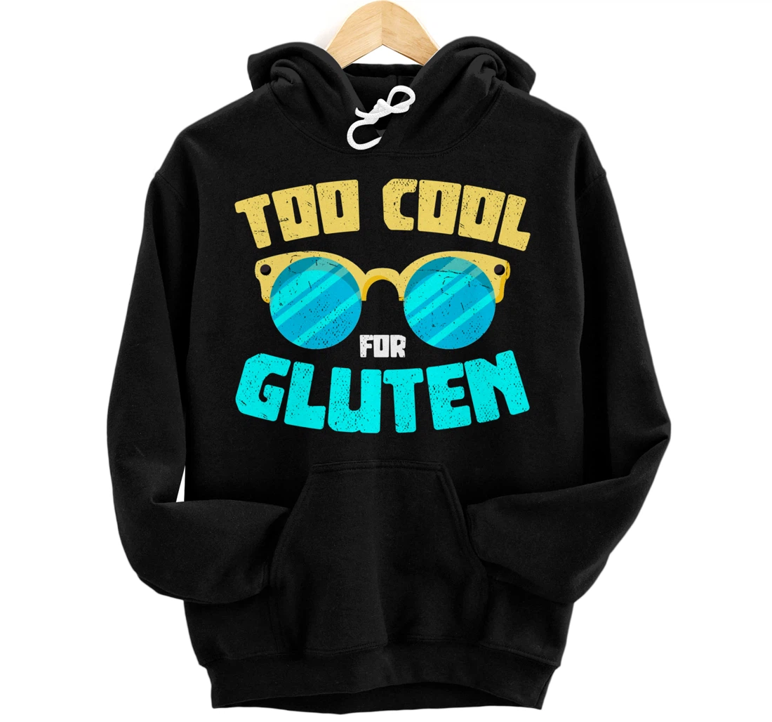 Personalized Funny Gluten Intolerant Celiac Sunglasses Cool Gluten Free Pullover Hoodie