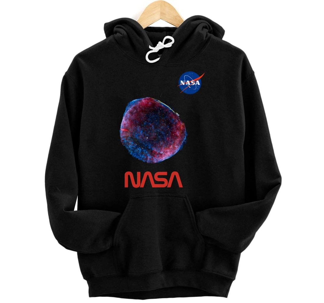 Personalized NASA Drawing Space Art Design Stripe in Celestial Fireworks Pullover Hoodie