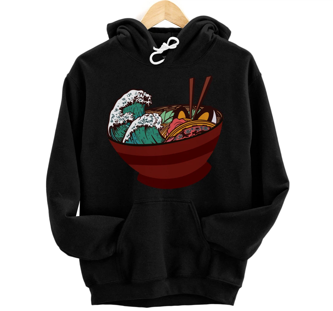 Personalized Great Ramen Wave Japanese Japanese Aesthetic Pullover Hoodie